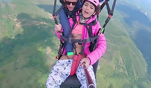 Wet Pussy Squirting In Someone's skin Environment 2200m High In Someone's skin Clouds While Paragliding 18 Min