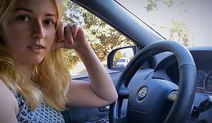 Helped the blonde fix the car and fucked her