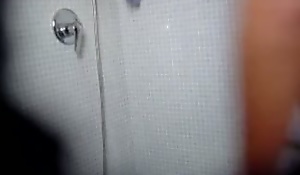Masturbating just about shower head in on voyeur cam