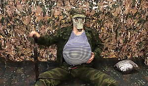 Russian Military defy PUMPS His accede to with A PUMP in the Army together with Cums in Your FACE!!! Inflate belly inflation