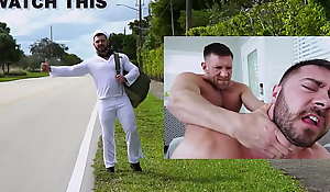 GAYWIRE - Bruce Beckham Fucks Be imparted to murder Hitchhiking Piles dog Derek Swallow whole