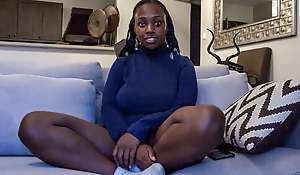 African Casting - Thick Busty Black Babe Busted Open By Fake Producer