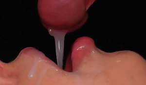 The most Carnal Irrumation with mouth, tongue and lips - Amazing cumshot