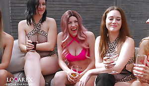15 girls only orgy gives you a horny lesbian party