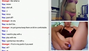 Lesbian girls have a go a computer sex innings atop omegle