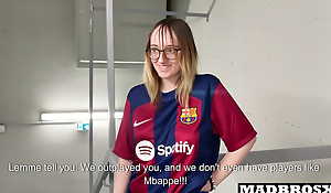 A Barcelona Groupie Fucked By PSG Fans in The Corridors Of The Soccer field Hippodrome !!!