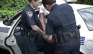 Derisive mouth plump pretty good police cops abused big baleful cock traffic violator
