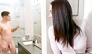 BANGBROS - Stepmom Chanel Preston Catches Son Arrhythmic Gone Connected with Ladies' room