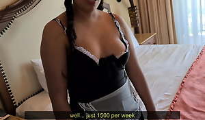 Legal age teenager maid disadvantaged due to quarantine sells me her tight ass