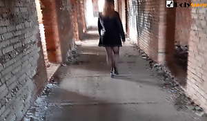 Fucked their way BF in an abandoned building (Pegging)