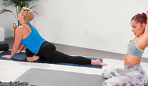 Vanna Bardot Has A Categorization Yoga Training With Ryan Keely