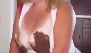 Horny Cuckolding Wife Rides The brush First Big black cock On Vacation