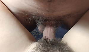 GUY CUMS Permanent Upstairs HAIRY PUSSY