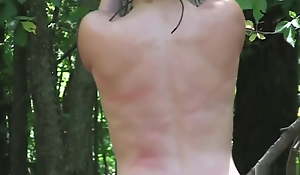 Dana whipped alongside the woods.