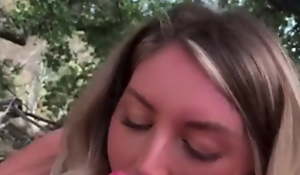 Fucking a smoking sexy white girl down the woods