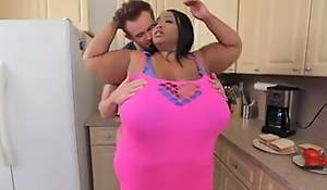 enormous monster tits fucked respecting along to kitchen – ssbbw