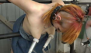 Eaten away girl milked coupled with screwed in the garage