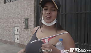 18 year old Venezuelan girl surprised by a lustful stranger