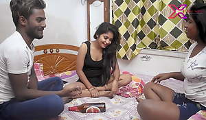 3 some sex.. Hot cobwebby sonali plays with 2