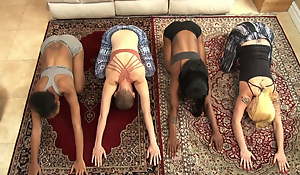 hot bitches sex corps group-sex orgy after yoga