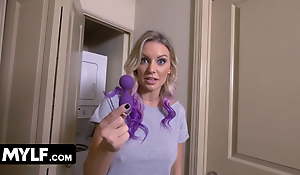 MYLF - Domineer Mummy Kenzie Taylor Lets Her Stepson Make believe On Her Asti spumante Tits Close to Make Him Keep Her Secrets