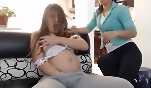 Shes pregnant and masturbated again in sham of old woman
