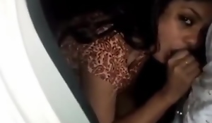 Amateurish indian girlfriend passionate blowjob inside motor vehicle