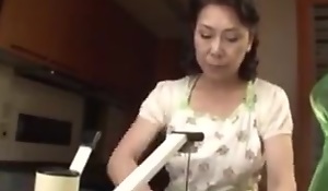 Japanese Mom caught by stepson