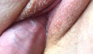 Fuck The Pussy. Piss and Jizz Inside. Close-Up. POV