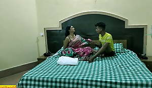 Indian Bengali hot boudi caught and fucked away from legal age teenager stepbrother!! Taboo coitus