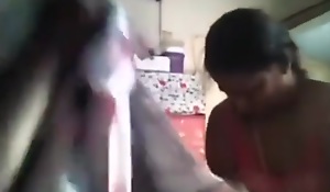 Tamil maid with big ass milking her owner's cock creampie within reach work