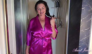 AuntJudys - Shower Time with Shove around Mature Hairy Untrained Joana