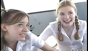Cute schoolgirl drilled hard increased by takes a substantial facial cumshot
