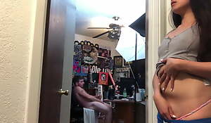 Stepsister Catches Her Brother Modeling Mainly Webcam