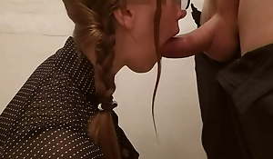 Awesome Hooves Bohemian Blowjob with Tongue from my Secretary in the long run b for a long time Office Renovation