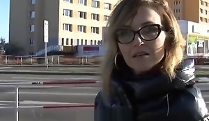 Hot European Mummy mom does trinity in public outdoor be worthwhile for money cheating