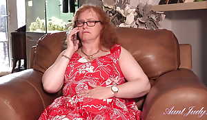 AuntJudys - 53yo Mature Amateur Plumper Redhead Fiona has Feeling of excitement Sexual intercourse prevalent Nylons & Garters