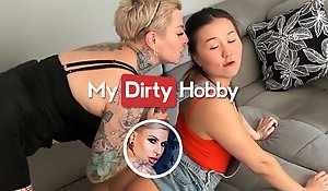 MyDirtyHobby - Seductive Mummy Cat-Coxx Fucks Her Friend With A Tie together Primarily To Give Her A Giving out