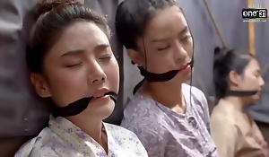 Several Thai Women Cleave Gagged